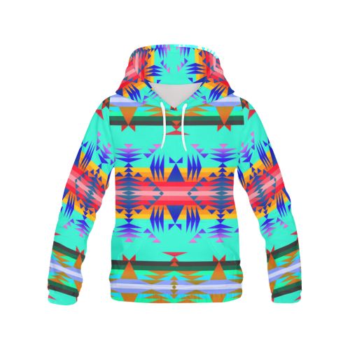 Between the Mountains Spring All Over Print Hoodie for Women (USA Size) (Model H13) All Over Print Hoodie for Women (H13) e-joyer 