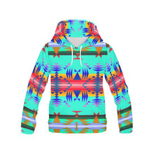 Load image into Gallery viewer, Between the Mountains Spring All Over Print Hoodie for Women (USA Size) (Model H13) All Over Print Hoodie for Women (H13) e-joyer 
