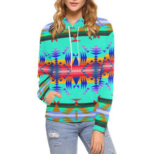 Load image into Gallery viewer, Between the Mountains Spring All Over Print Hoodie for Women (USA Size) (Model H13) All Over Print Hoodie for Women (H13) e-joyer 
