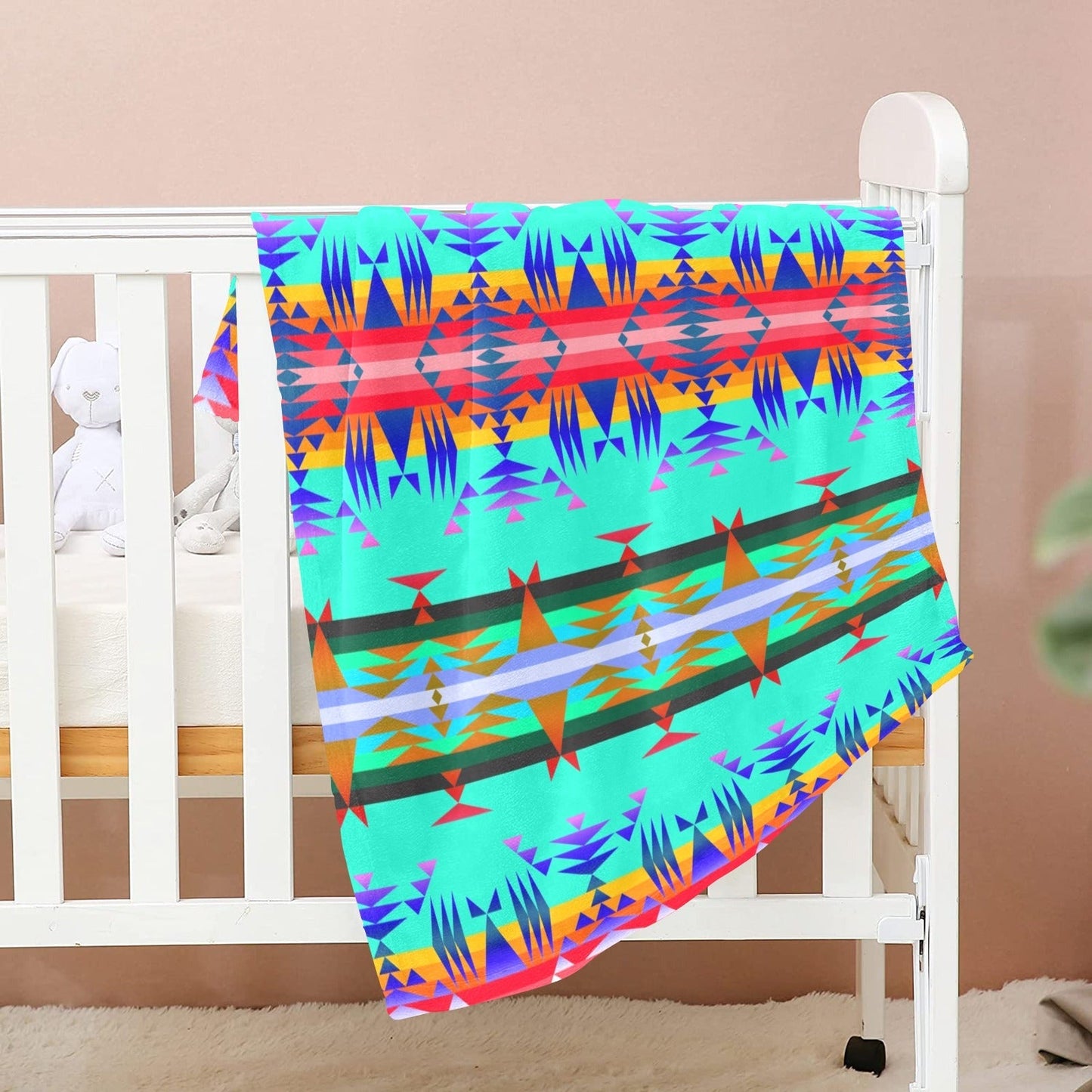Between the Mountains Spring Baby Blanket 40"x50" Baby Blanket 40"x50" e-joyer 