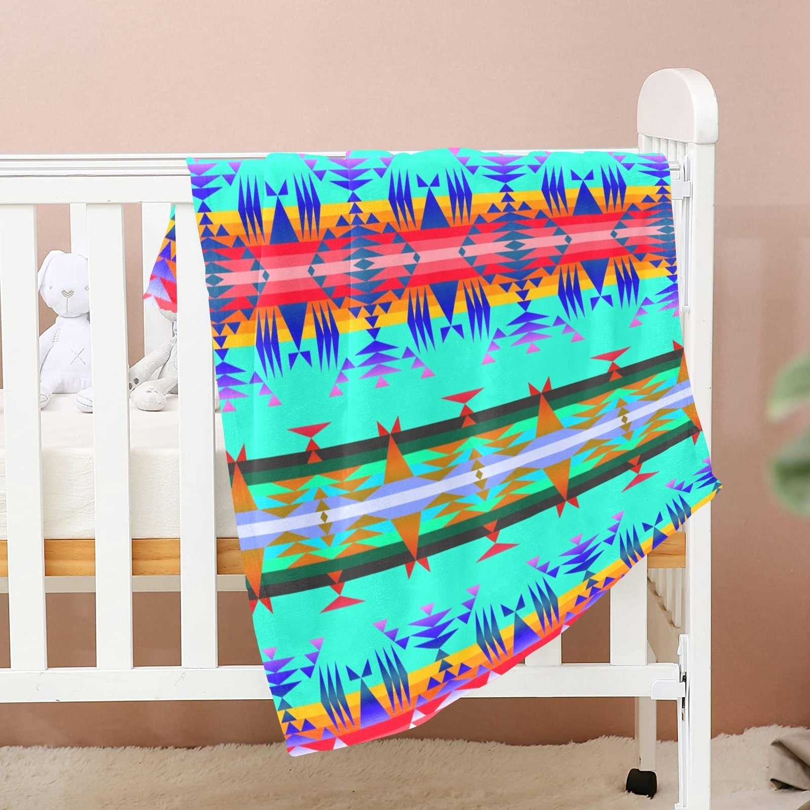 Between the Mountains Spring Baby Blanket 40"x50" Baby Blanket 40"x50" e-joyer 