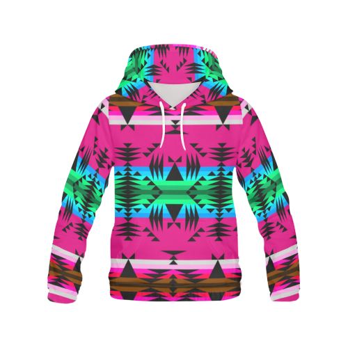 Between the Mountains Sunset All Over Print Hoodie for Women (USA Size) (Model H13) All Over Print Hoodie for Women (H13) e-joyer 