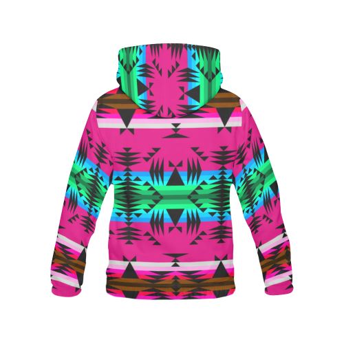 Between the Mountains Sunset All Over Print Hoodie for Women (USA Size) (Model H13) All Over Print Hoodie for Women (H13) e-joyer 