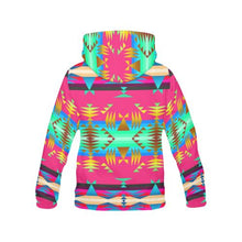 Load image into Gallery viewer, Between the Mountains Sunset Sky All Over Print Hoodie for Women (USA Size) (Model H13) All Over Print Hoodie for Women (H13) e-joyer 
