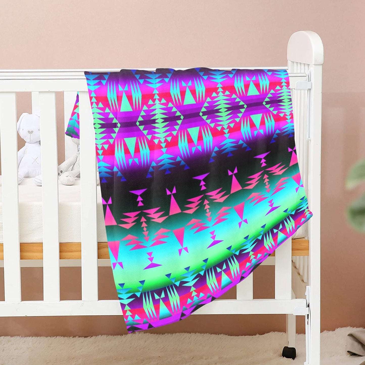 Between the Rocky Mountains Baby Blanket 30"x40" Baby Blanket 30"x40" e-joyer 