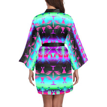 Load image into Gallery viewer, Between the Rocky Mountains Long Sleeve Kimono Robe Long Sleeve Kimono Robe e-joyer 
