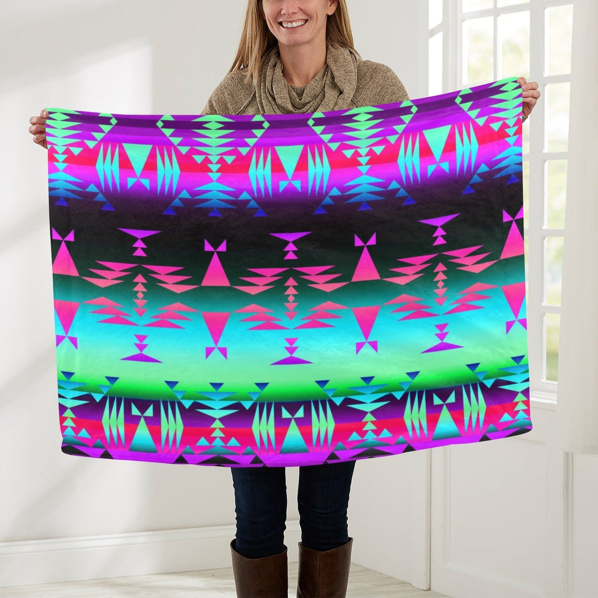 Between the Rocky Mountains Small Baby Blanket by 49 Dzine