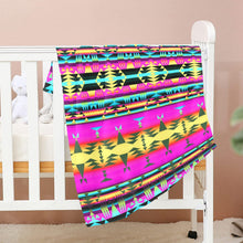 Load image into Gallery viewer, Between the Sunset Mountains Baby Blanket 40&quot;x50&quot; Baby Blanket 40&quot;x50&quot; e-joyer 
