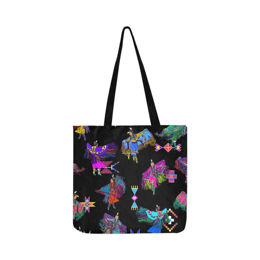 Women's Fancy Dancers Black Reusable Shopping Bag