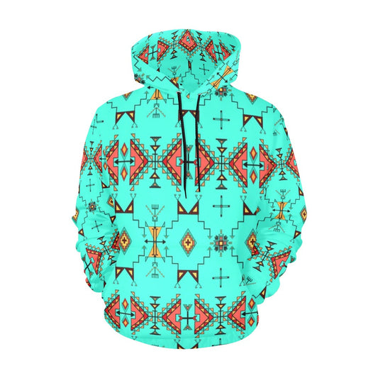 Thunder Flight Turquoise Hoodie for Men