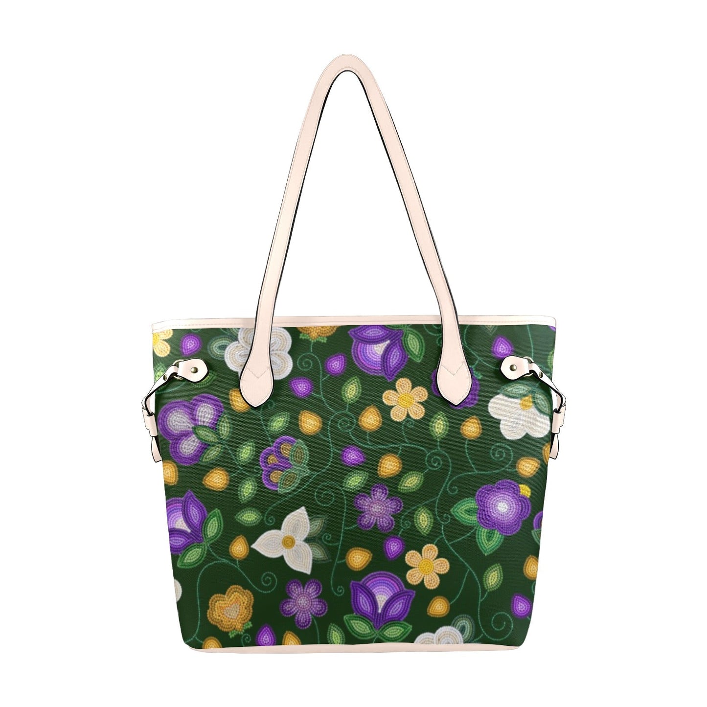 Midnight Moss Bloom Forest Clover Canvas Tote