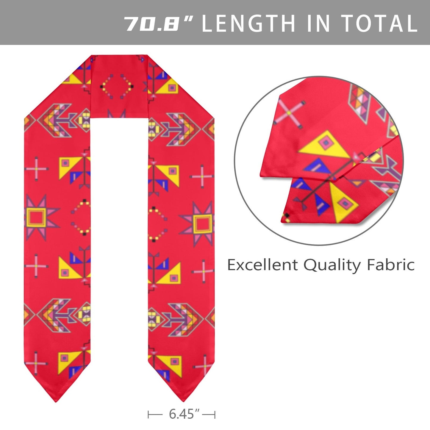 Scattered Generations Red Graduation Stole