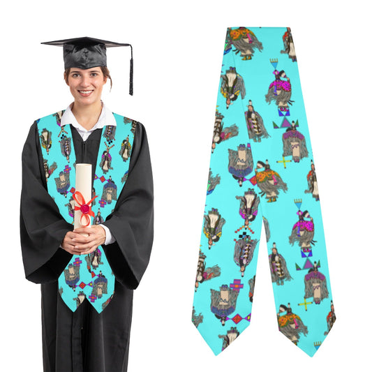 Women's Tradish Dancers Turquoise Graduation Stole