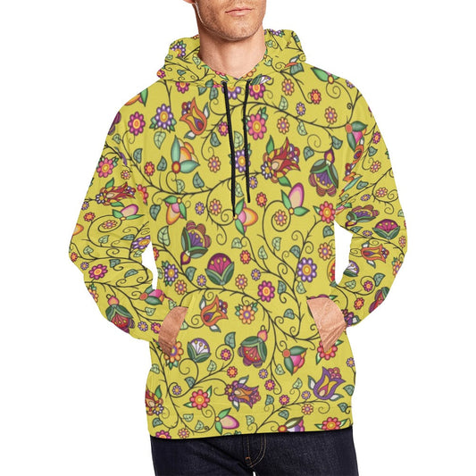 Heartbeat Petals Yellow Hoodie for Men