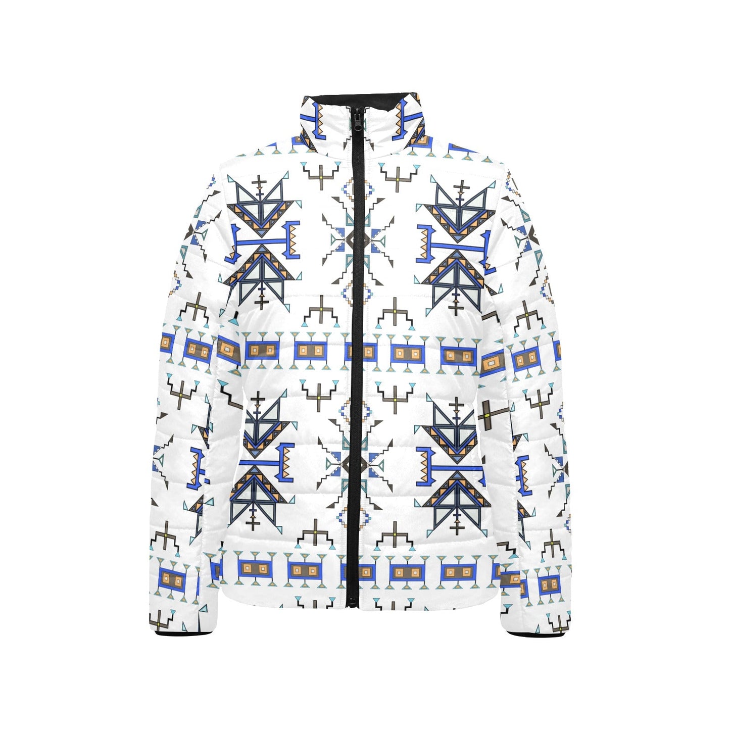 Eagle Strike White Women's Stand Collar Padded Jacket