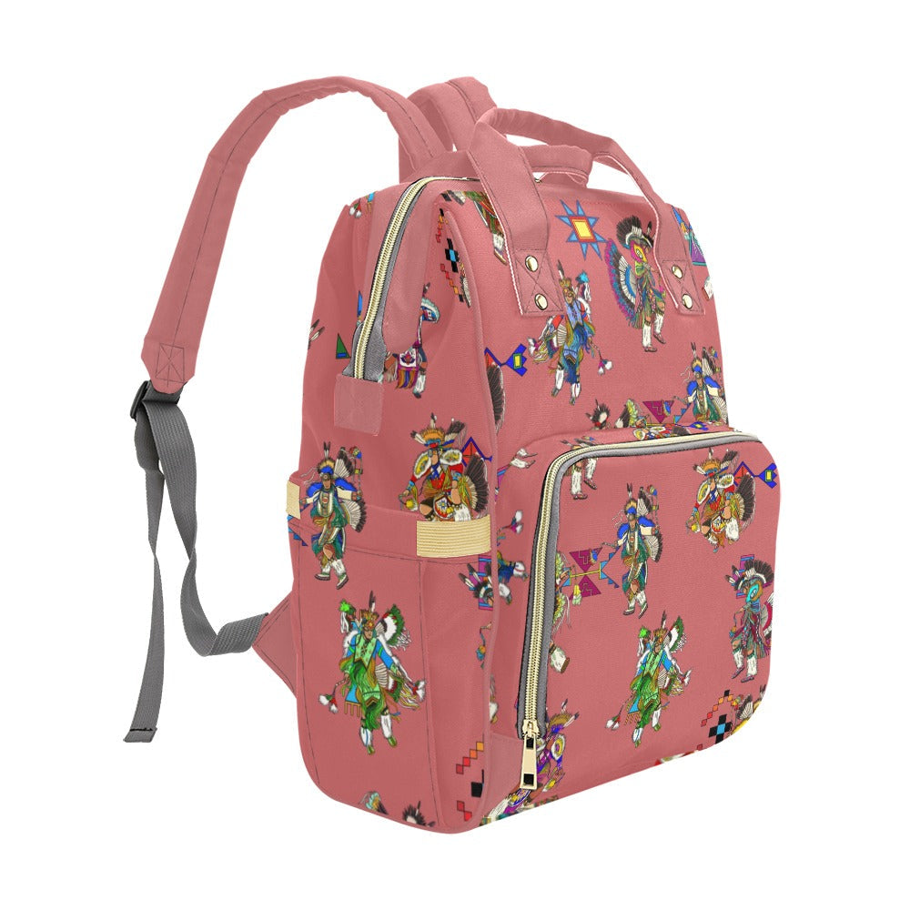 Men's Fancy Dancers Terra Cotta Multi-Function Diaper Backpack