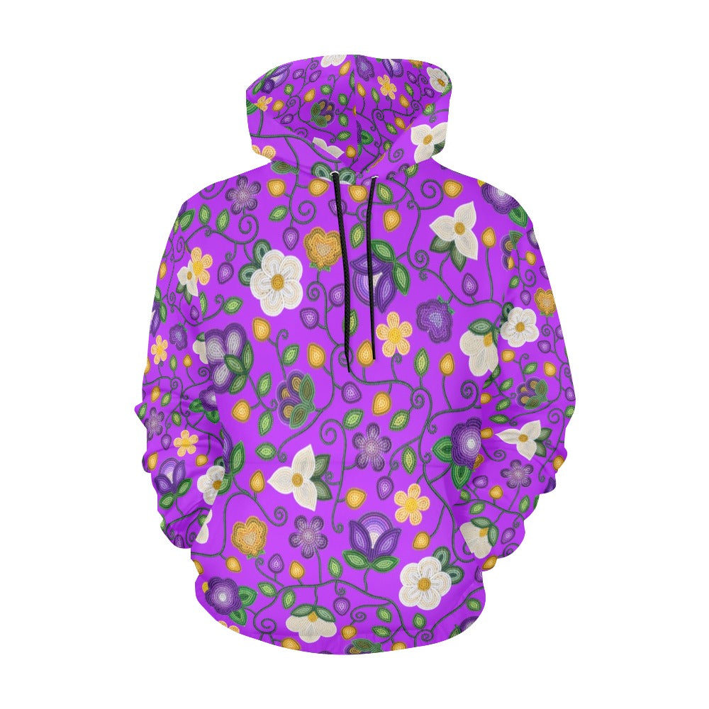 Midnight Moss Bloom Purple Hoodie for Men