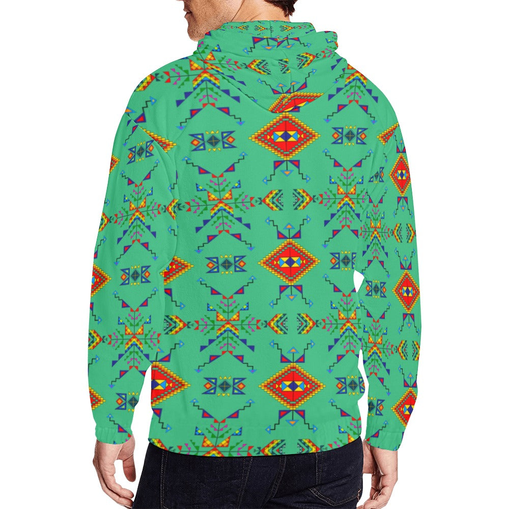 Buffalo Jump Sage Men's Zipper Hoodie