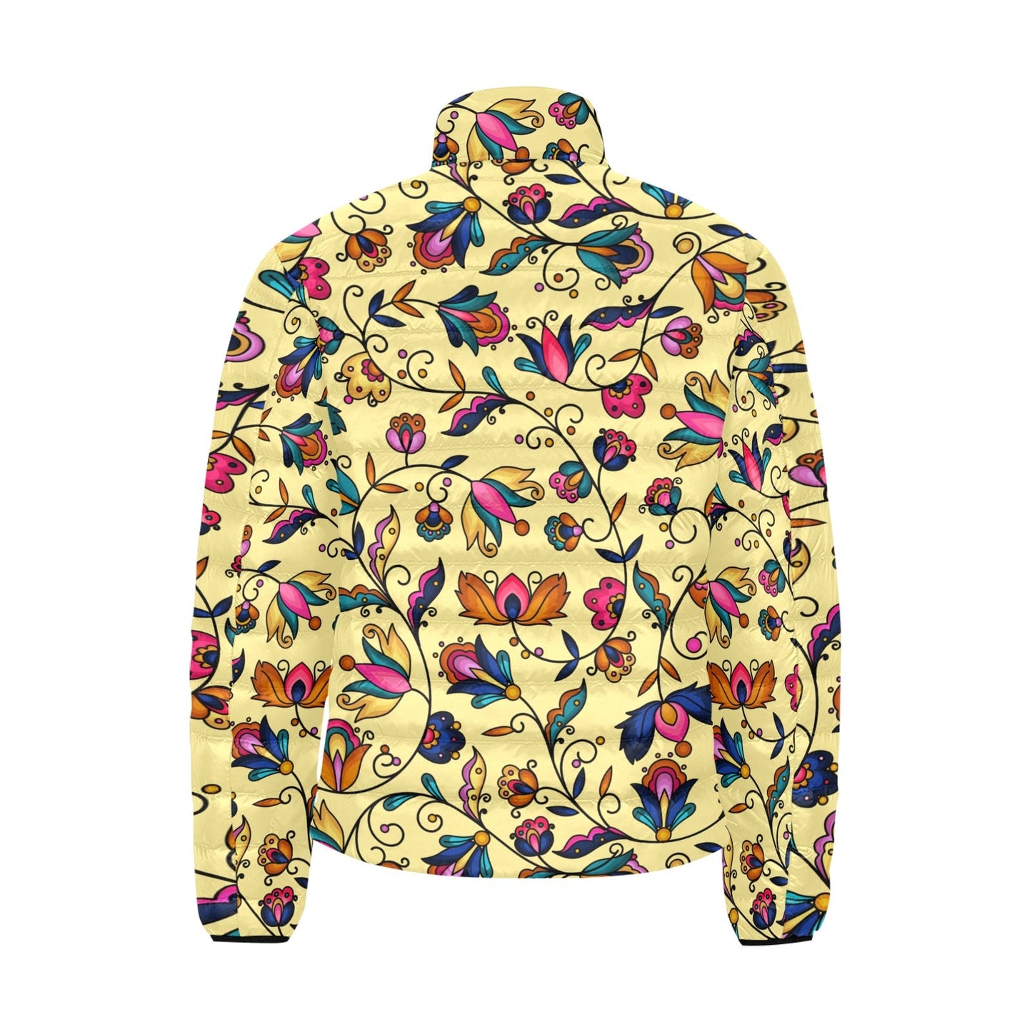 Copper Prairie Petals Yellow Padded Jacket
