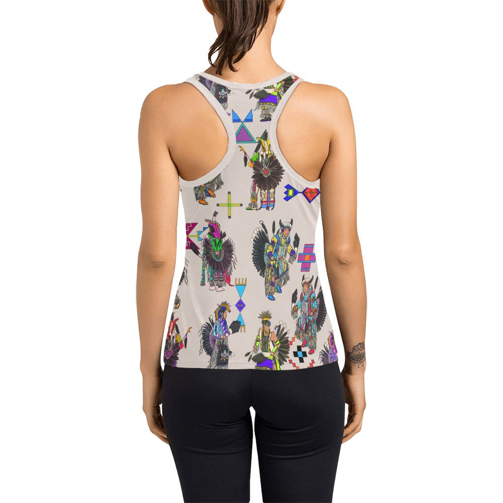 Men's Tradish Dancers Muslin White Women's Racerback Tank Top