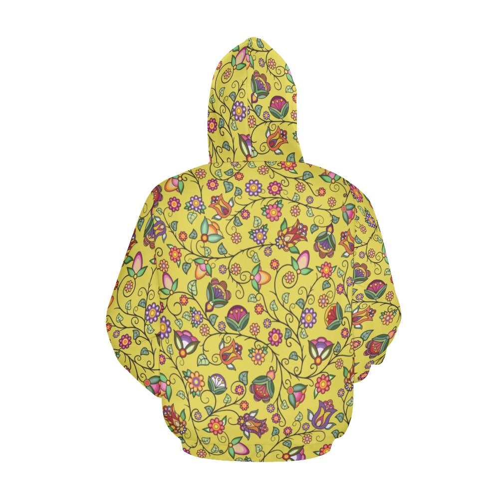 Heartbeat Petals Yellow Hoodie for Men