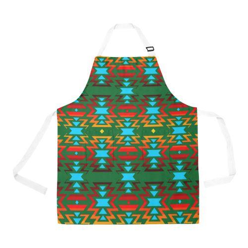 Big Pattern Fire Colors and Sky Apron