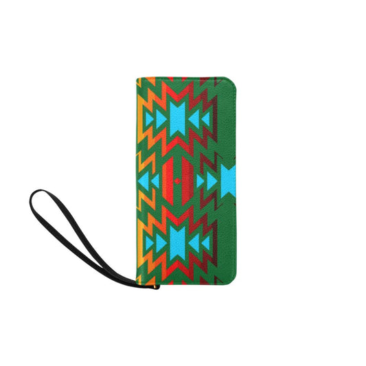 Big Pattern Fire Colors and Sky Clutch