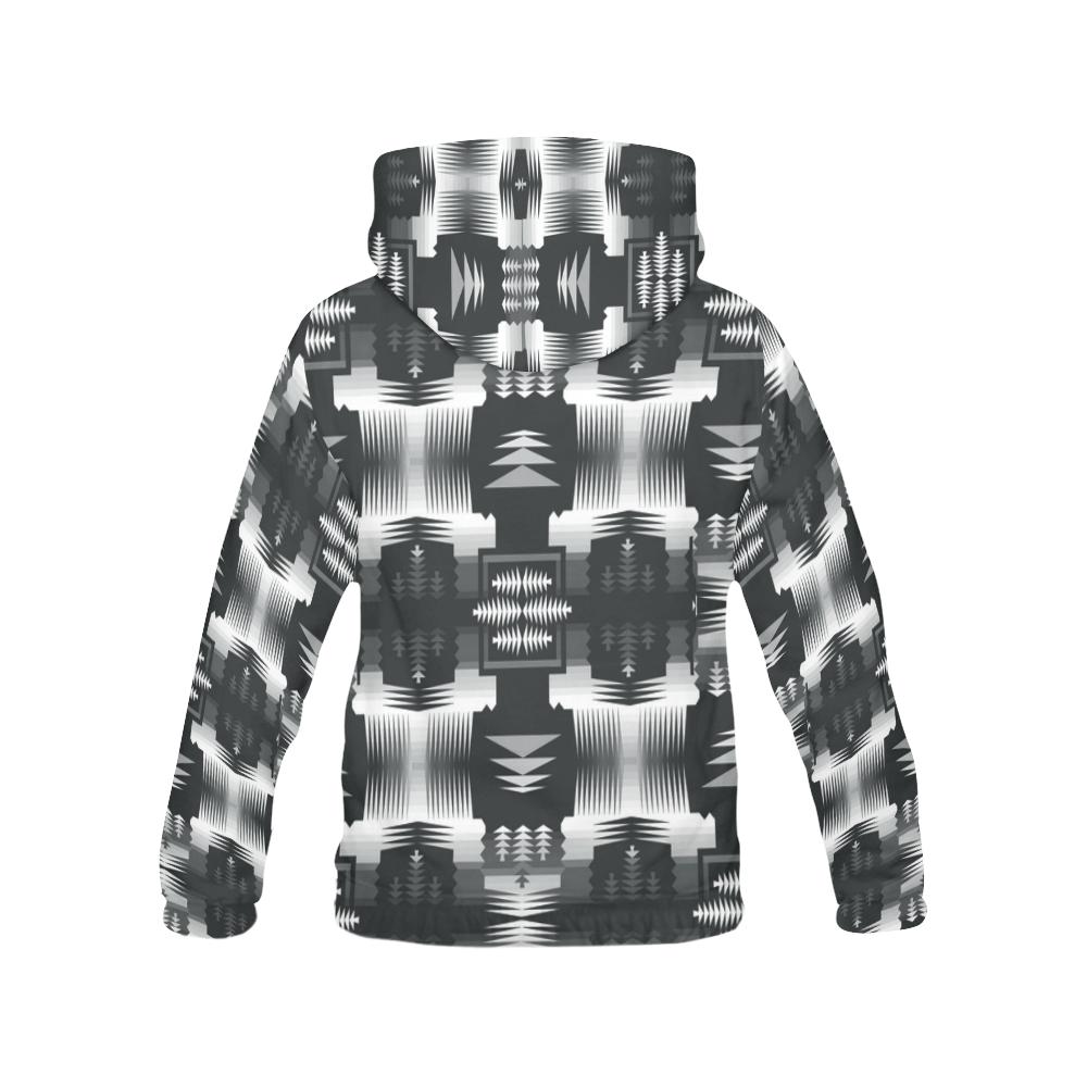 Black and White Sage All Over Print Hoodie for Men (USA Size) (Model H13) All Over Print Hoodie for Men e-joyer 