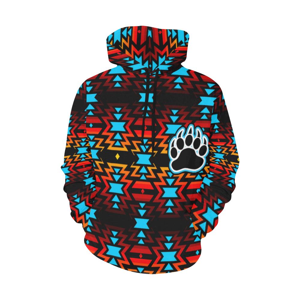 Black Fire and Sky All Over Print Hoodie for Men (USA Size) (Model H13) All Over Print Hoodie for Men (H13) e-joyer 