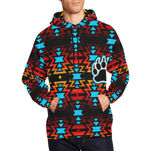 Black Fire and Sky All Over Print Hoodie for Men (USA Size) (Model H13) All Over Print Hoodie for Men (H13) e-joyer 