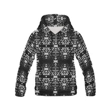 Load image into Gallery viewer, Black Fire Black and Gray All Over Print Hoodie for Women (USA Size) (Model H13) All Over Print Hoodie for Women (H13) e-joyer 
