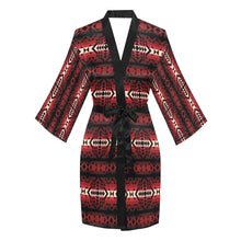 Load image into Gallery viewer, Black Rose Long Sleeve Kimono Robe Long Sleeve Kimono Robe e-joyer 
