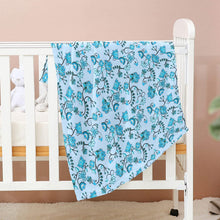 Load image into Gallery viewer, Blue Floral Amour Baby Blanket 30&quot;x40&quot; Baby Blanket 30&quot;x40&quot; e-joyer 
