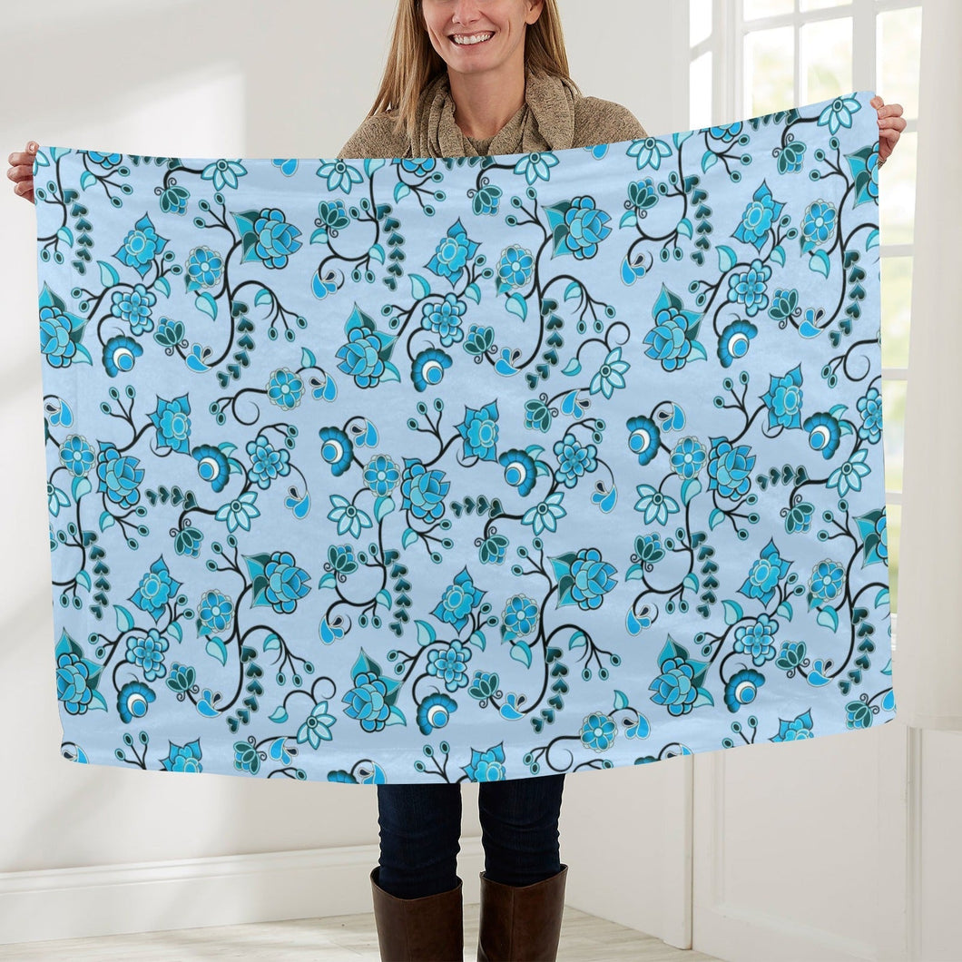 Blue Floral Amour Baby Blanket 40