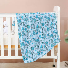 Load image into Gallery viewer, Blue Floral Amour Baby Blanket 40&quot;x50&quot; Baby Blanket 40&quot;x50&quot; e-joyer 
