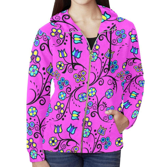 Blue Trio Full Zip Hoodie for Women