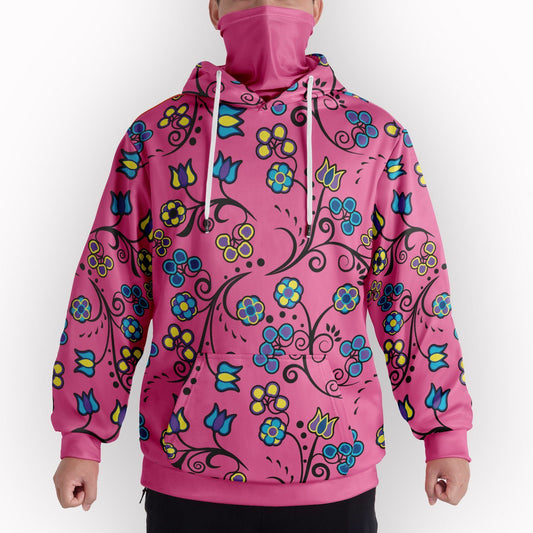 Blue Trio Hoodie With Half Balaclava