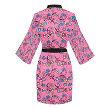 Load image into Gallery viewer, Blue Trio Bubblegum Long Sleeve Kimono Robe Long Sleeve Kimono Robe e-joyer 
