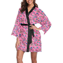 Load image into Gallery viewer, Blue Trio Bubblegum Long Sleeve Kimono Robe Long Sleeve Kimono Robe e-joyer 
