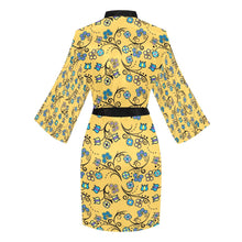 Load image into Gallery viewer, Blue Trio Tuscan Long Sleeve Kimono Robe Long Sleeve Kimono Robe e-joyer 
