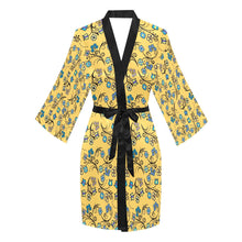 Load image into Gallery viewer, Blue Trio Tuscan Long Sleeve Kimono Robe Long Sleeve Kimono Robe e-joyer 
