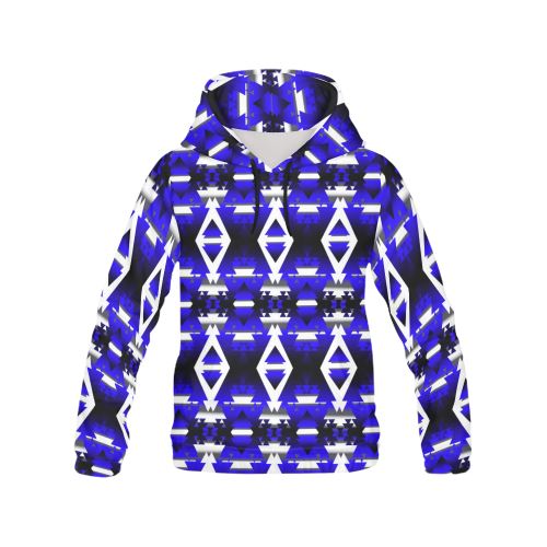 Blue Winter Camp Hoodie for Men by 49 Dzine
