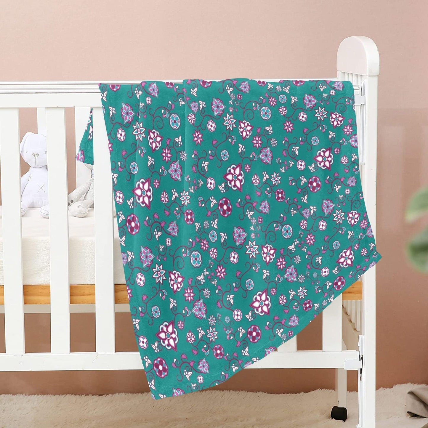 Burgundy Bloom Baby Blanket 40"x50" Baby Blanket 40"x50" e-joyer 