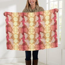 Load image into Gallery viewer, Butterfly and Roses on Geometric Baby Blanket 30&quot;x40&quot; Baby Blanket 30&quot;x40&quot; e-joyer 
