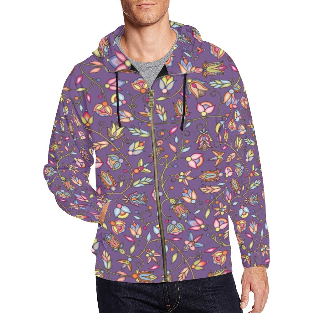 Buffalo Bloom Nightcloud Men's Zipper Hoodie