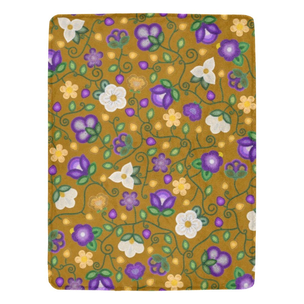Midnight Moss Bloom Toffee X-Large Micro Fleece Blanket