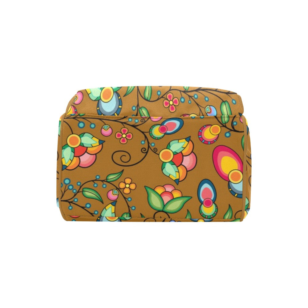 Floral Bounty Fall Leaves Multi-Function Diaper Backpack
