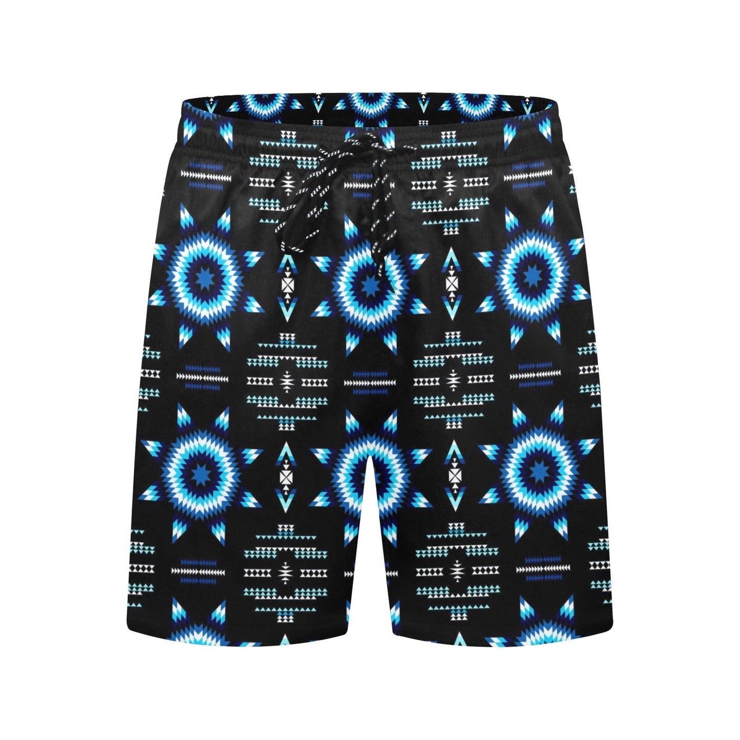 Rising Star Wolf Moon Men's Mid-Length Beach Shorts