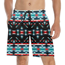 Load image into Gallery viewer, Visions of Peaceful Nights Men&#39;s Mid-Length Beach Shorts
