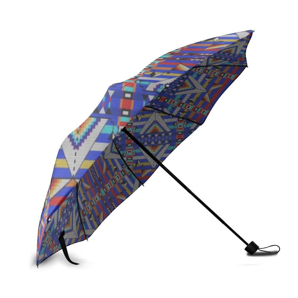 Medicine Blessing Blue Foldable Umbrella